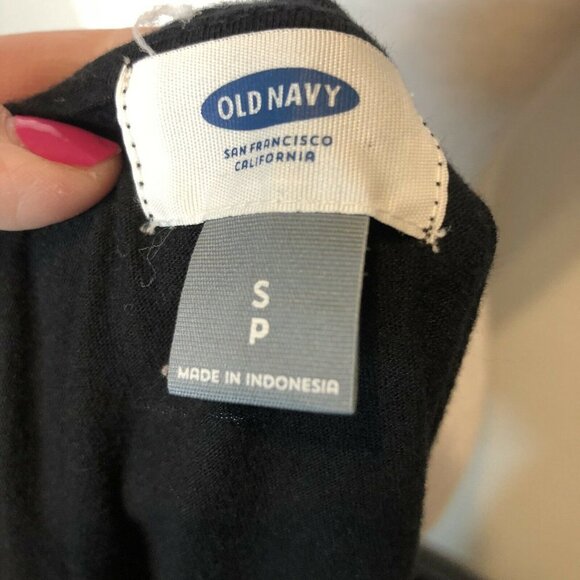 Old Navy S Top Black Sleeveless Tassel Trim Tee Je - Picture 5 of 8